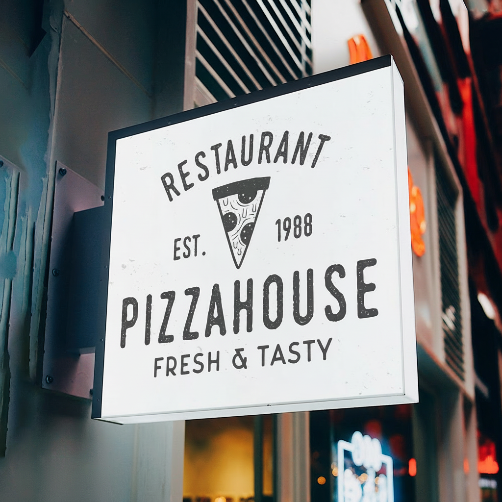 Square Acrylic LED Light Box – Custom Business Sign Display