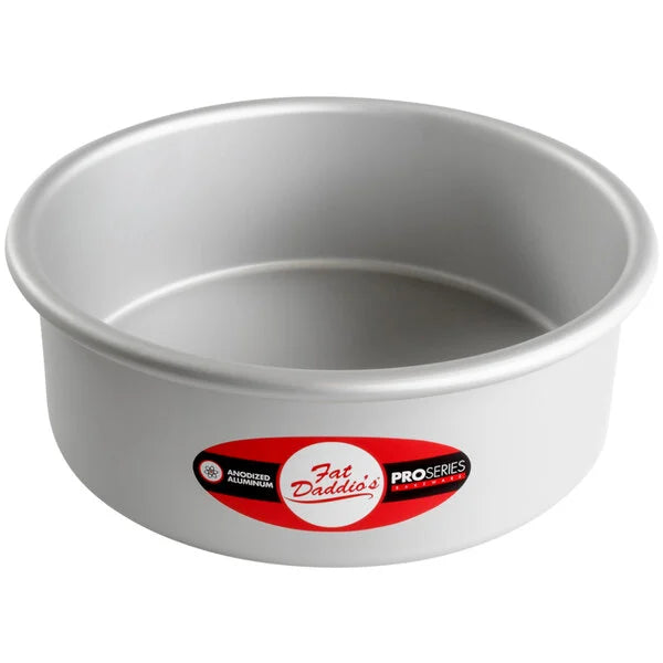 Fat Daddio's Round Aluminum Pans, 16-Gauge Hard Anodized Aluminum, Galvanized Steel 3" high and up to 18" Diameter