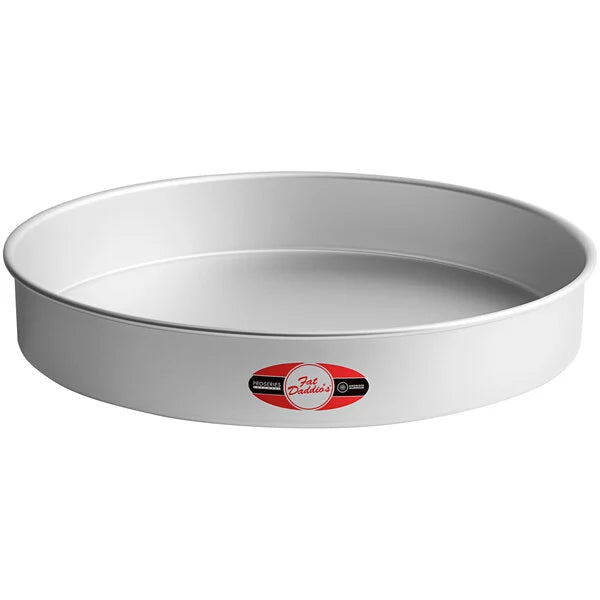 Fat Daddio's Round Aluminum Pans, 16-Gauge Hard Anodized Aluminum, Galvanized Steel 3" high and up to 18" Diameter