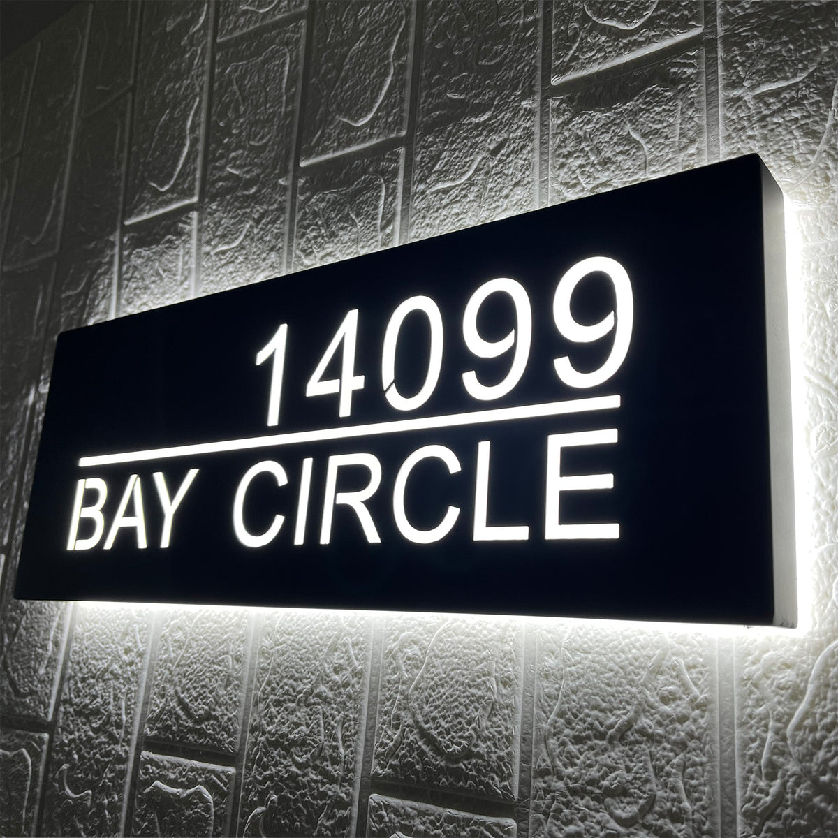 Backlit House Numbers with Street Name – Custom Illuminated Address Sign