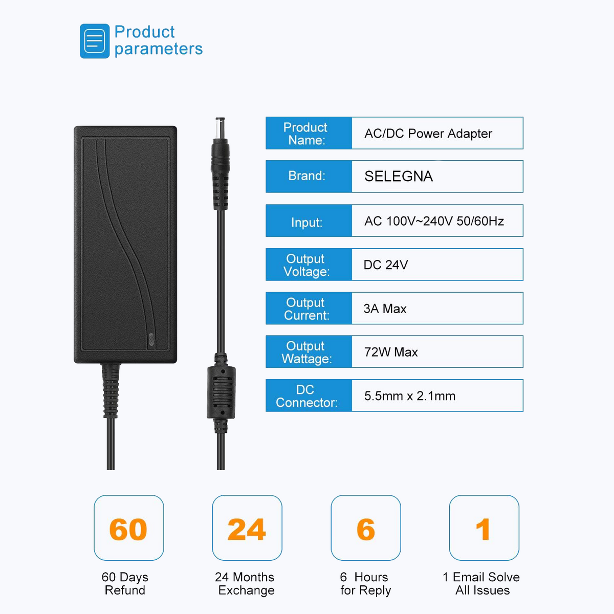 24V Transformer for LED Address Signs – Power Supply for Backlit Numbers