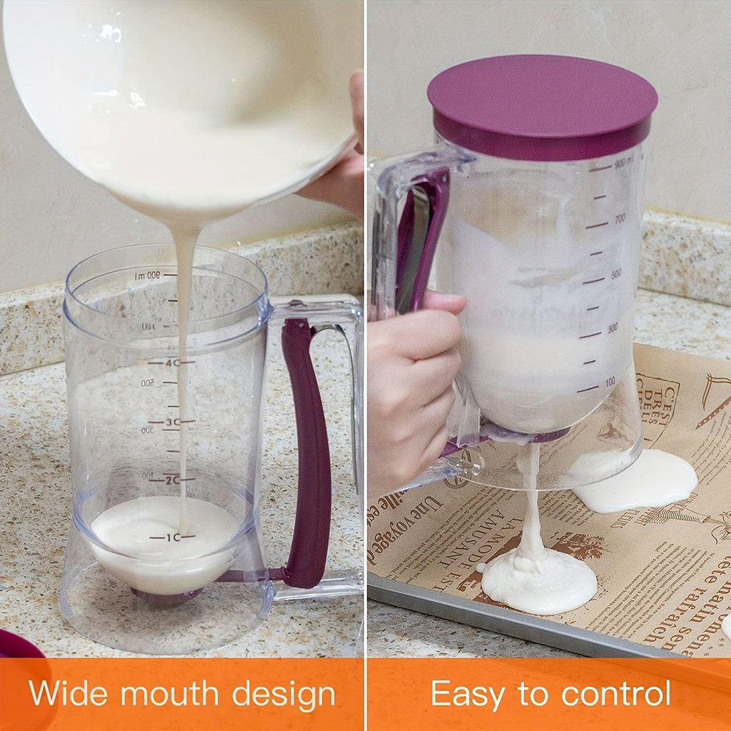 Versatile Batter Dispenser for Pancakes, Cupcakes & More - Collapsible Kitchen Gadget for Perfect Baking Results
