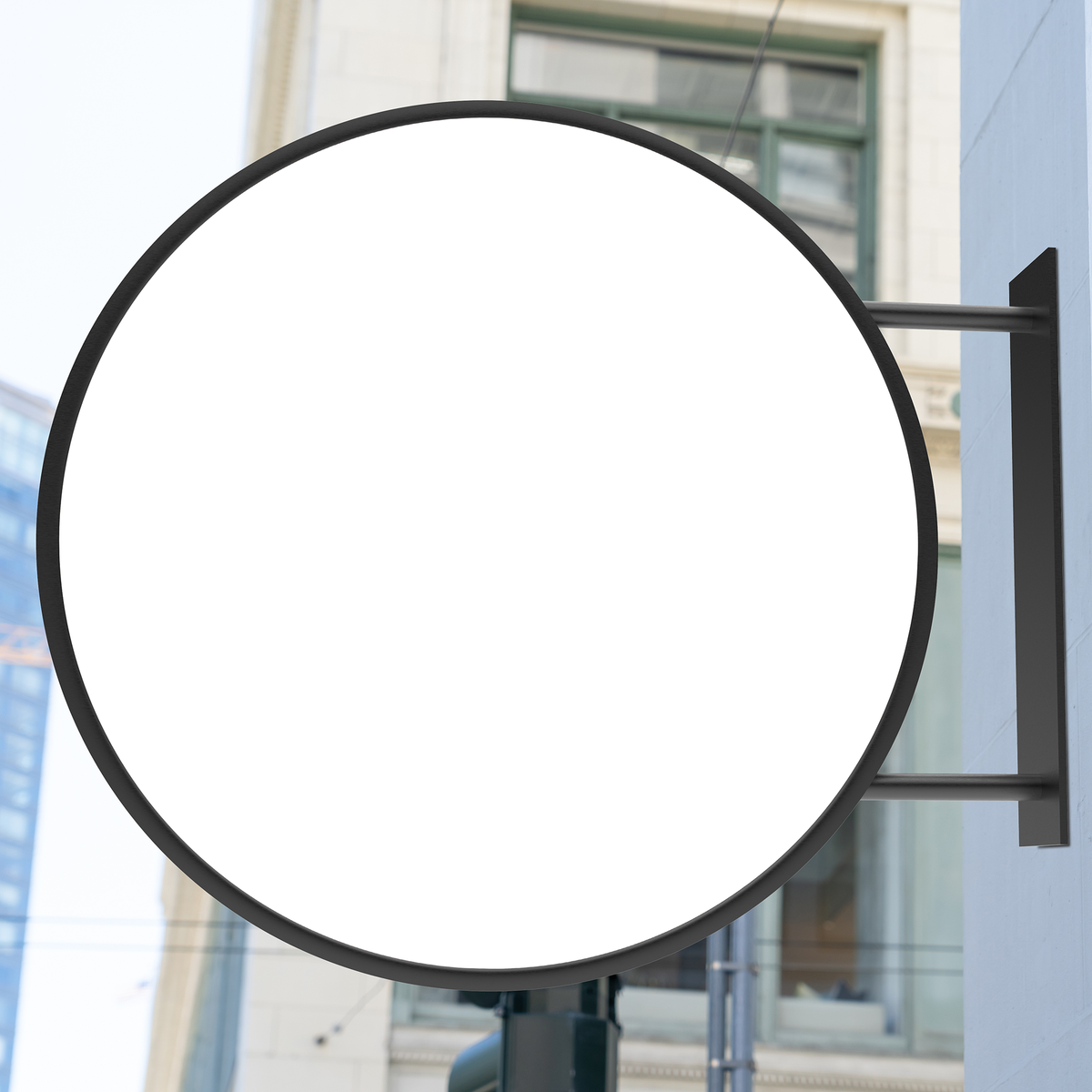 Round LED Light Box Sign – Double-Sided Illuminated Business Sign
