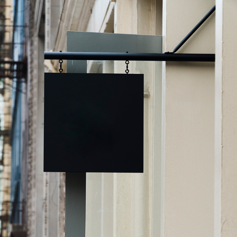 Custom Hanging Business Sign – Double-Sided Storefront Logo Sign
