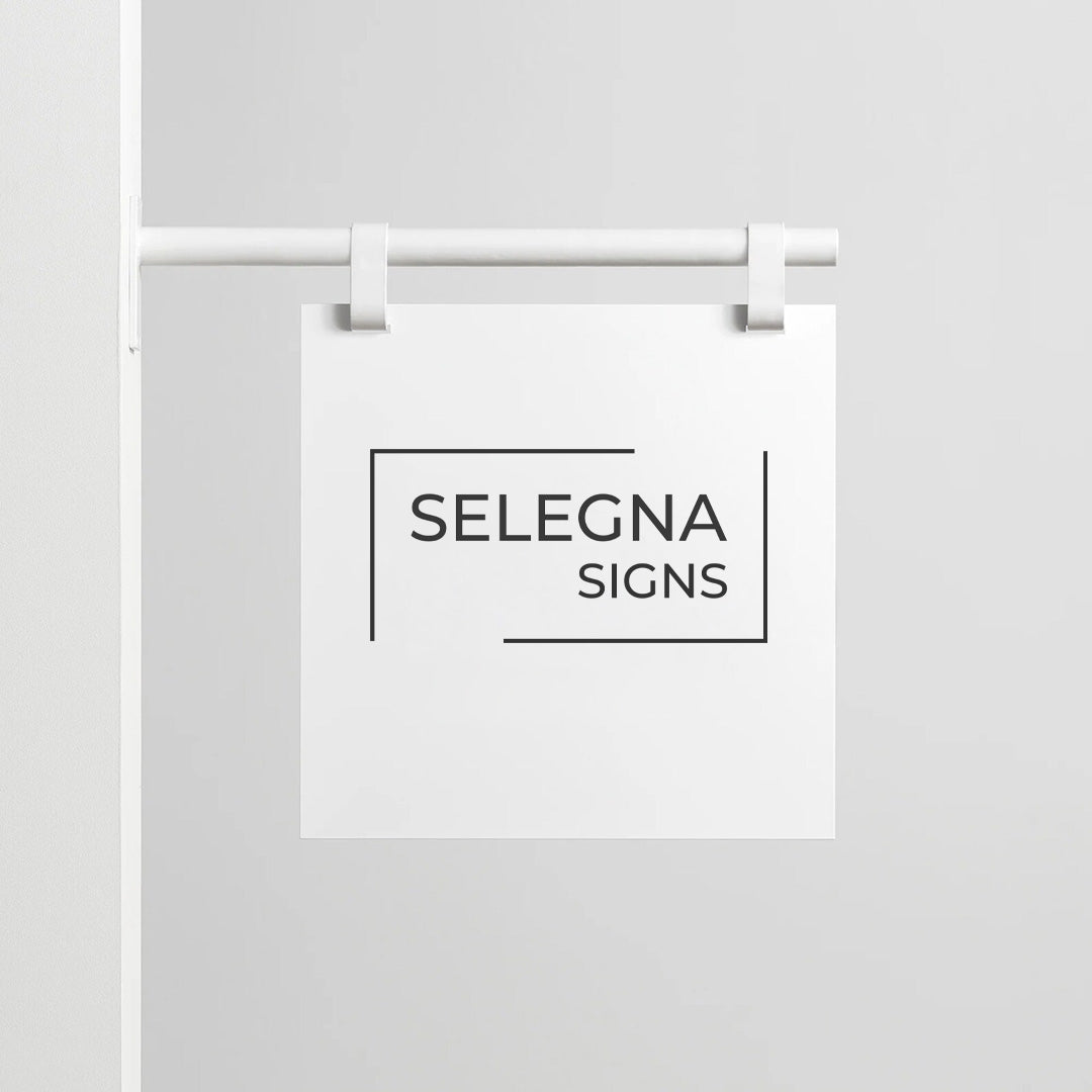 Custom Hanging Business Sign – Double-Sided Storefront Logo Sign