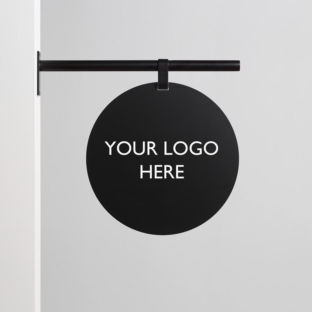 Custom Hanging Business Sign – Double-Sided Storefront Logo Sign