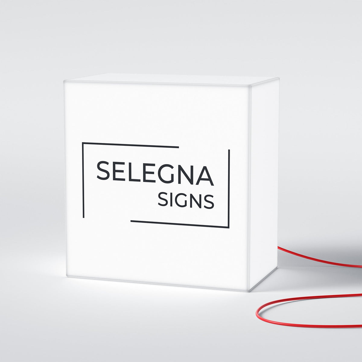 Square Acrylic LED Light Box – Custom Business Sign Display
