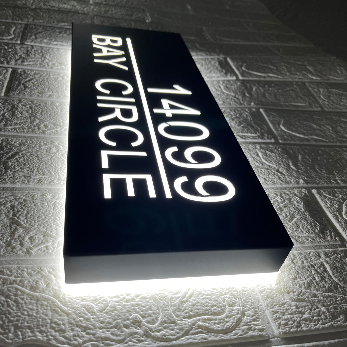 Backlit House Numbers with Street Name – Custom Illuminated Address Sign