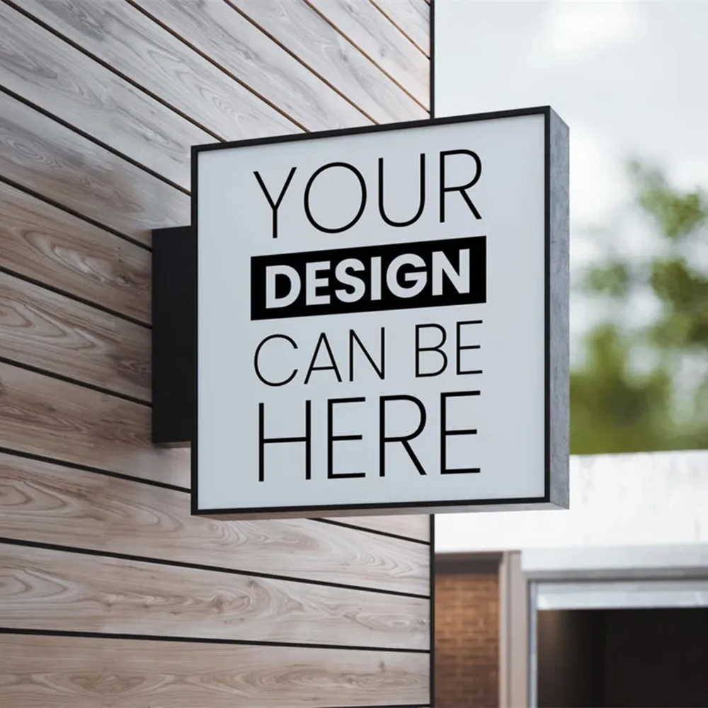 Square LED Light Box Sign – Custom Illuminated Storefront Display