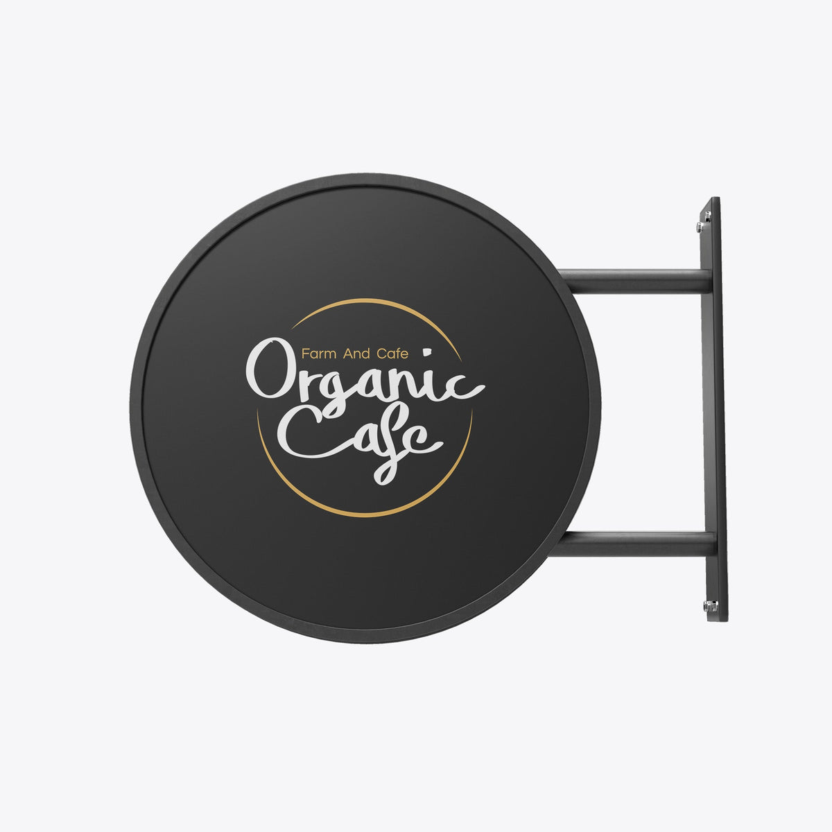 Round LED Light Box Sign – Double-Sided Illuminated Business Sign