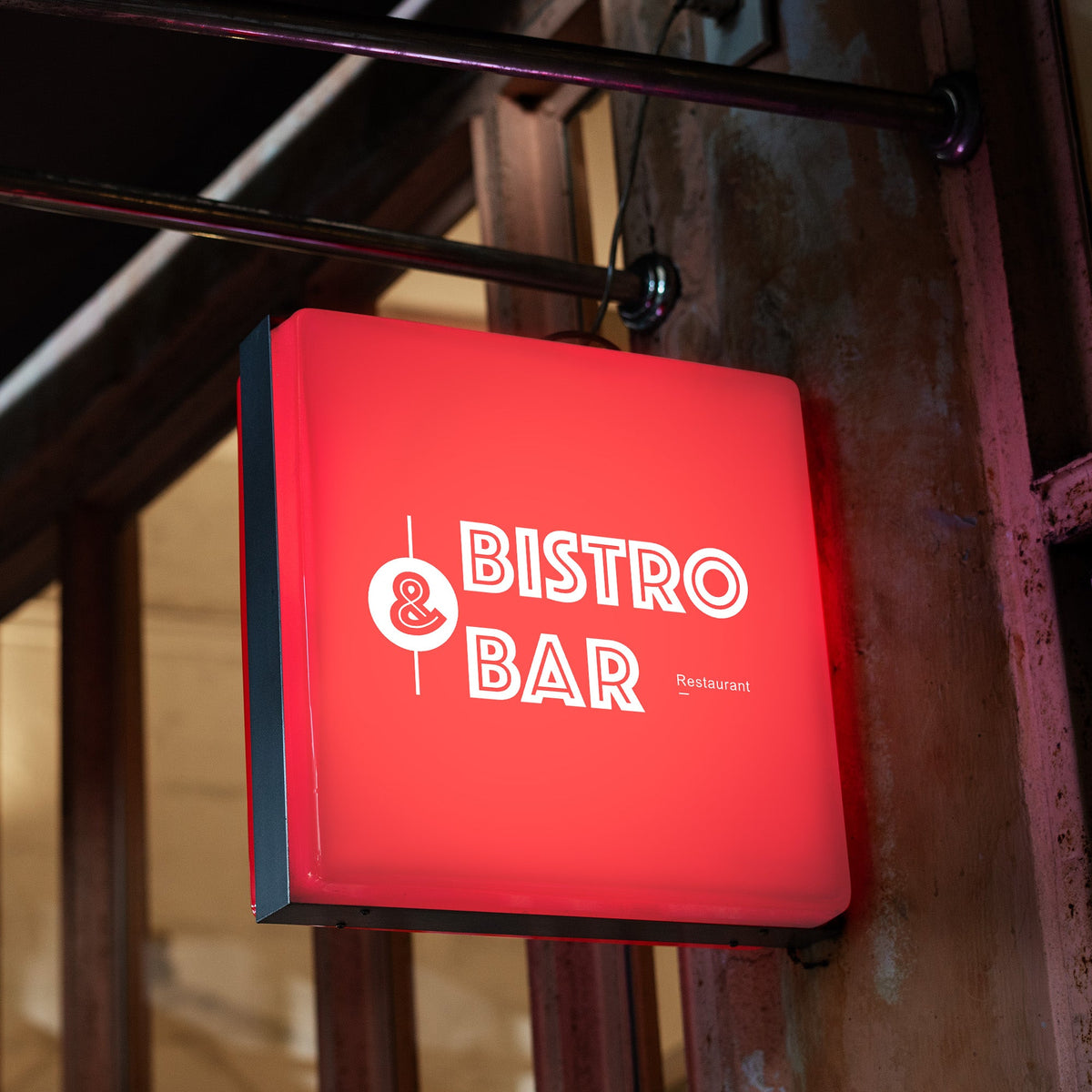 Square Acrylic LED Light Box – Custom Business Sign Display