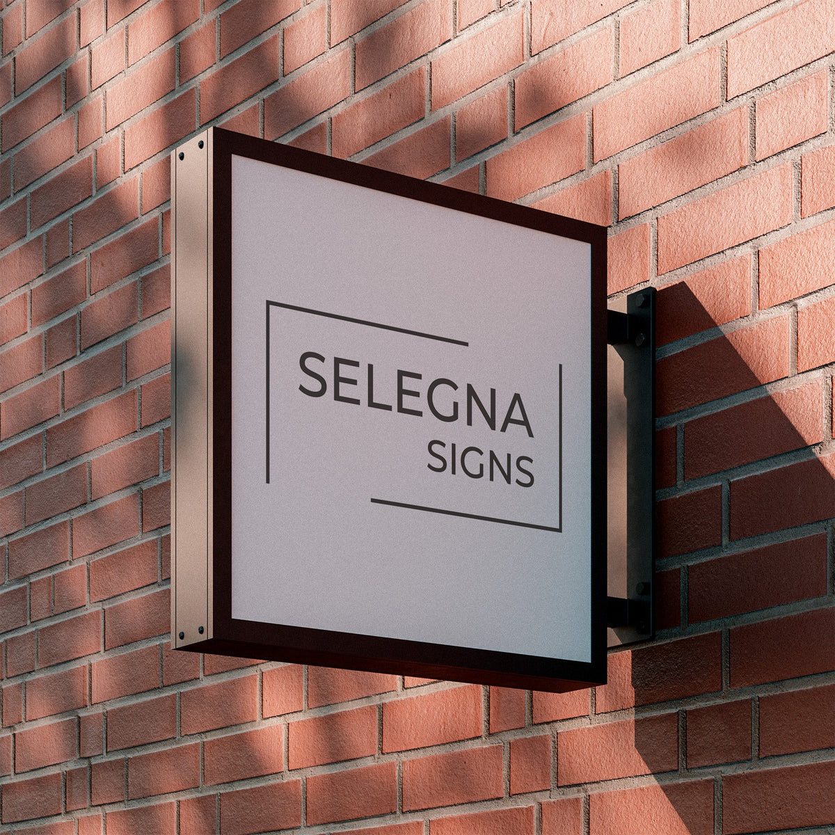 Square LED Light Box Sign – Custom Illuminated Storefront Display