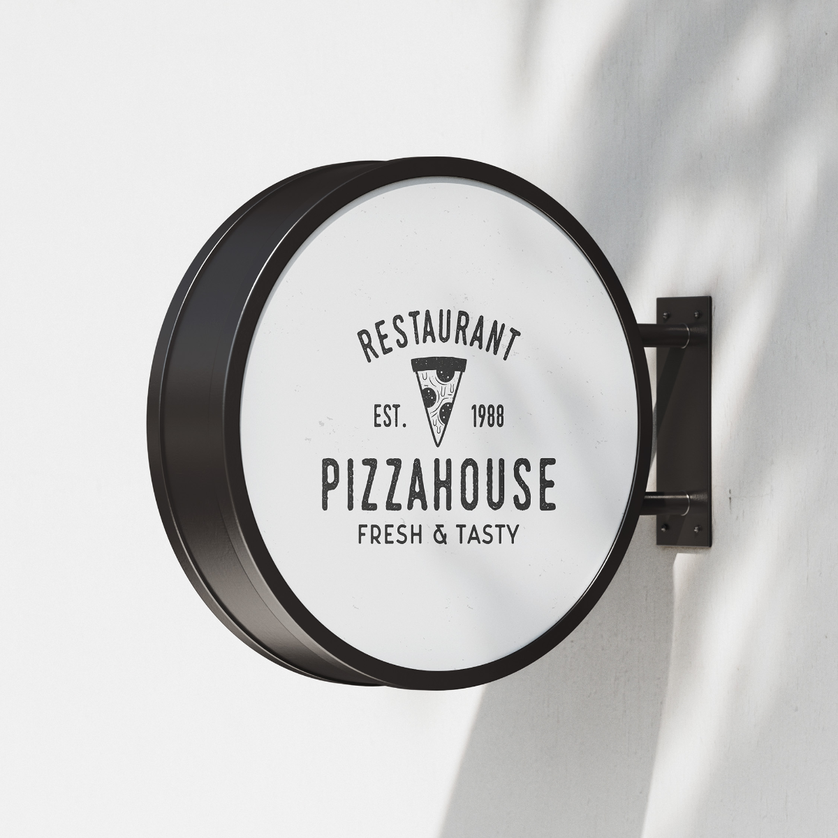 Round LED Light Box Sign – Double-Sided Illuminated Business Sign