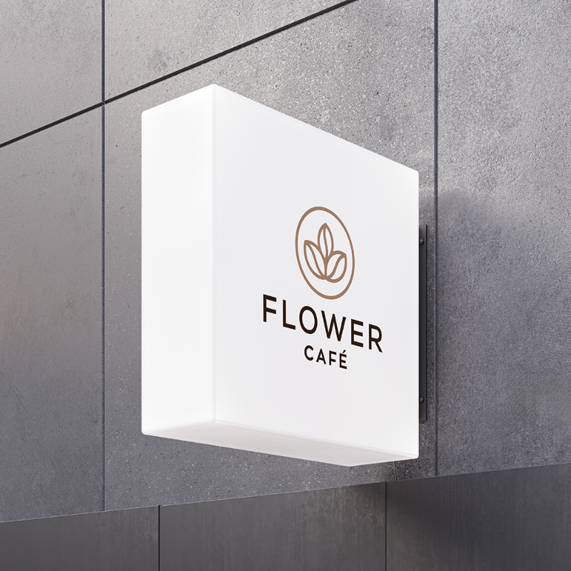 Square Acrylic LED Light Box – Custom Business Sign Display